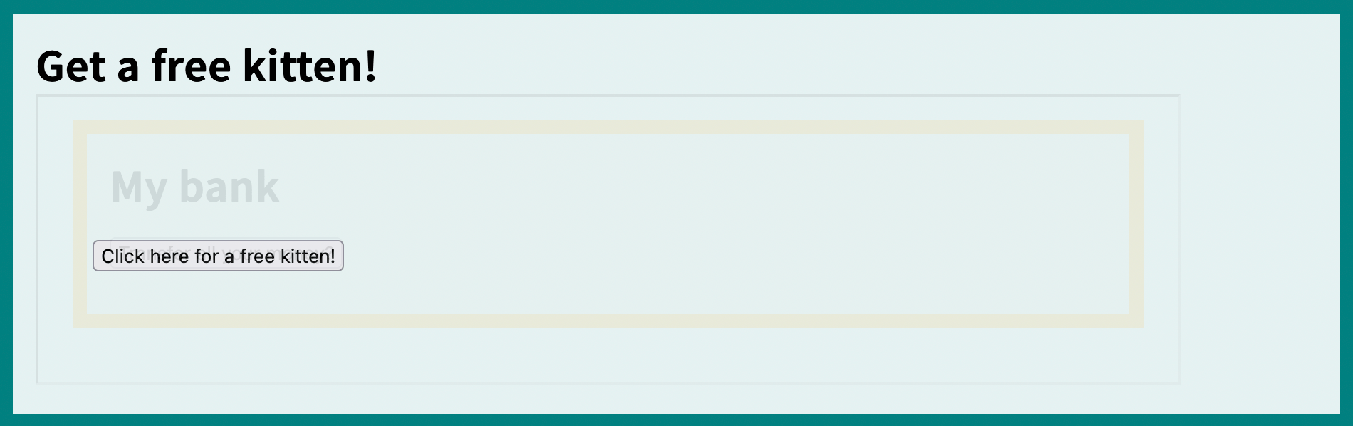 点击劫持网站的截图,显示了嵌入的银行网站。